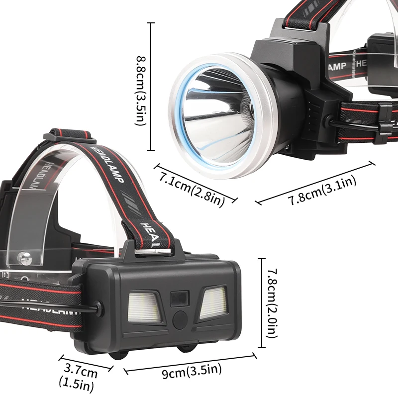 Alto Brilho LED Intelligent Power Display Farol, farol forte, carga de indução, suporta saída, longo alcance