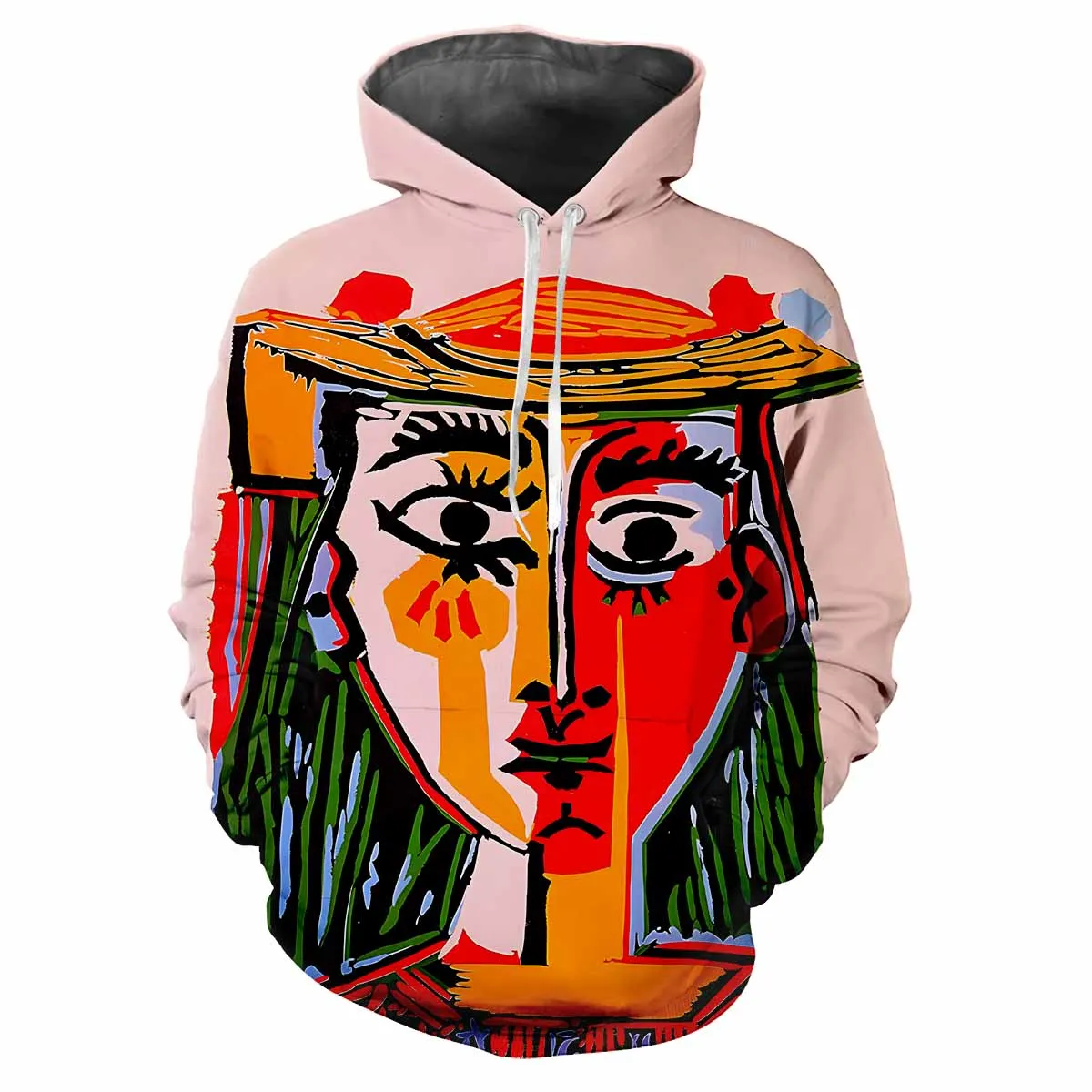 

New fall street art men's and women's hoodies, creative paintings, Harajuku 3D printed large size hoodies fashion personality