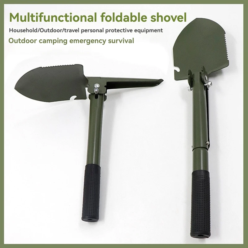 1PC Engineer Shovel Military Shovel Outdoor Multifunctional Folding Military Shovel Vehicle Camping Fishing Shovel Pickaxe