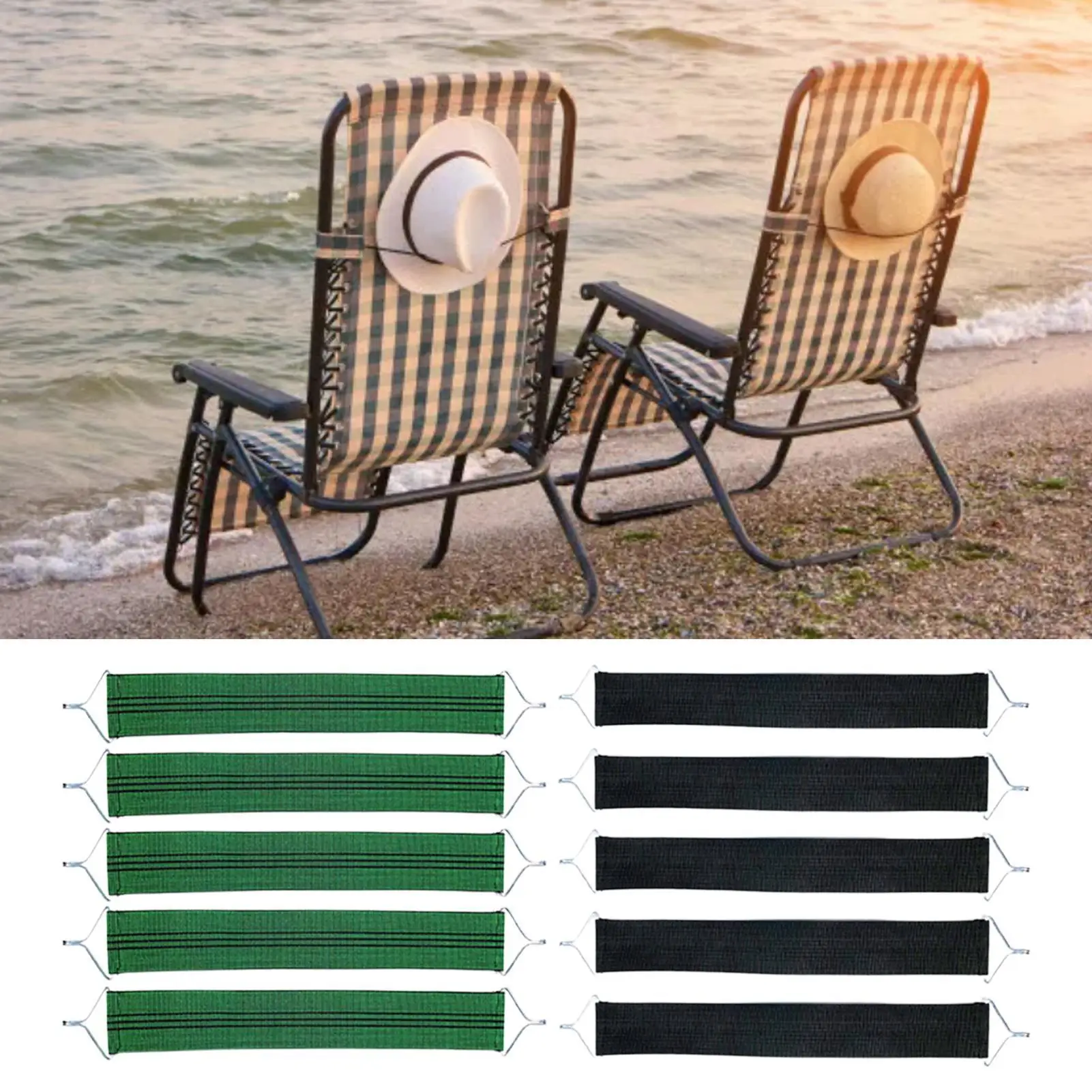 

Lounge Chair Fabric Belts 5 Pieces Lounge Chair Replacement Laces Cord Heavy-Duty Recliner Repair Part Tear-Resistant Seat