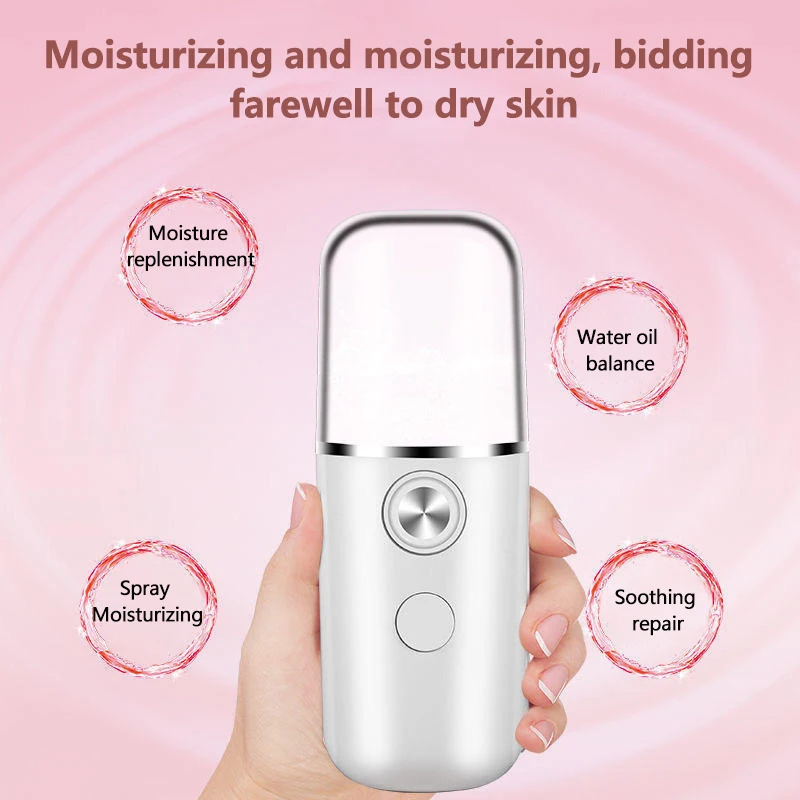 30ML Mini Steamer Personal Nano Sprayer USB Nebulizer Humidifier Moisturizing Hydrating ผู้หญิง Beauty Skin Care เครื่องมือ