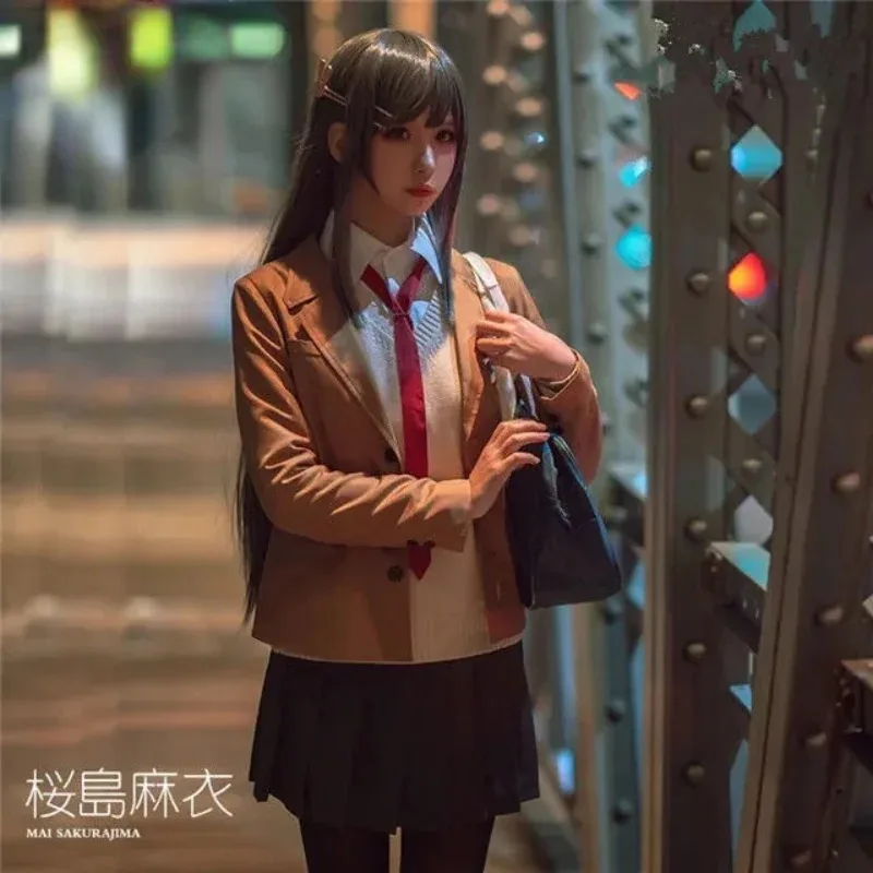 أنيمي ساكوراجيما ماي تأثيري حلي الوغد لا يحلم الأرنب فتاة Senpai ماي ساكوراجيما شعر مستعار تأثيري آذان الأرنب أغطية الرأس