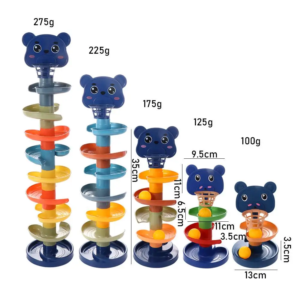 Games Parent-Child Game Stacking Toys Ball Drop Roll Swirling Tower Spin Track Toy Set Rotating Track Set Educational Toys