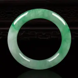 Send Certificate Real Myanmar Original Ecological Pattern Pure Natural Ice Kind 5A Class Green Flower Bracelet Jewelry Accessori