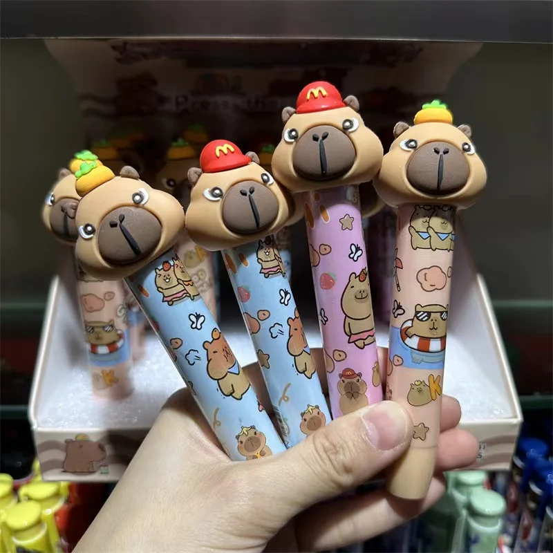 3 Pieces New Capybara Cartoon Silicone Doll Rubber Earsers School Stationery Pencil Eraser Office Accessories kids gift