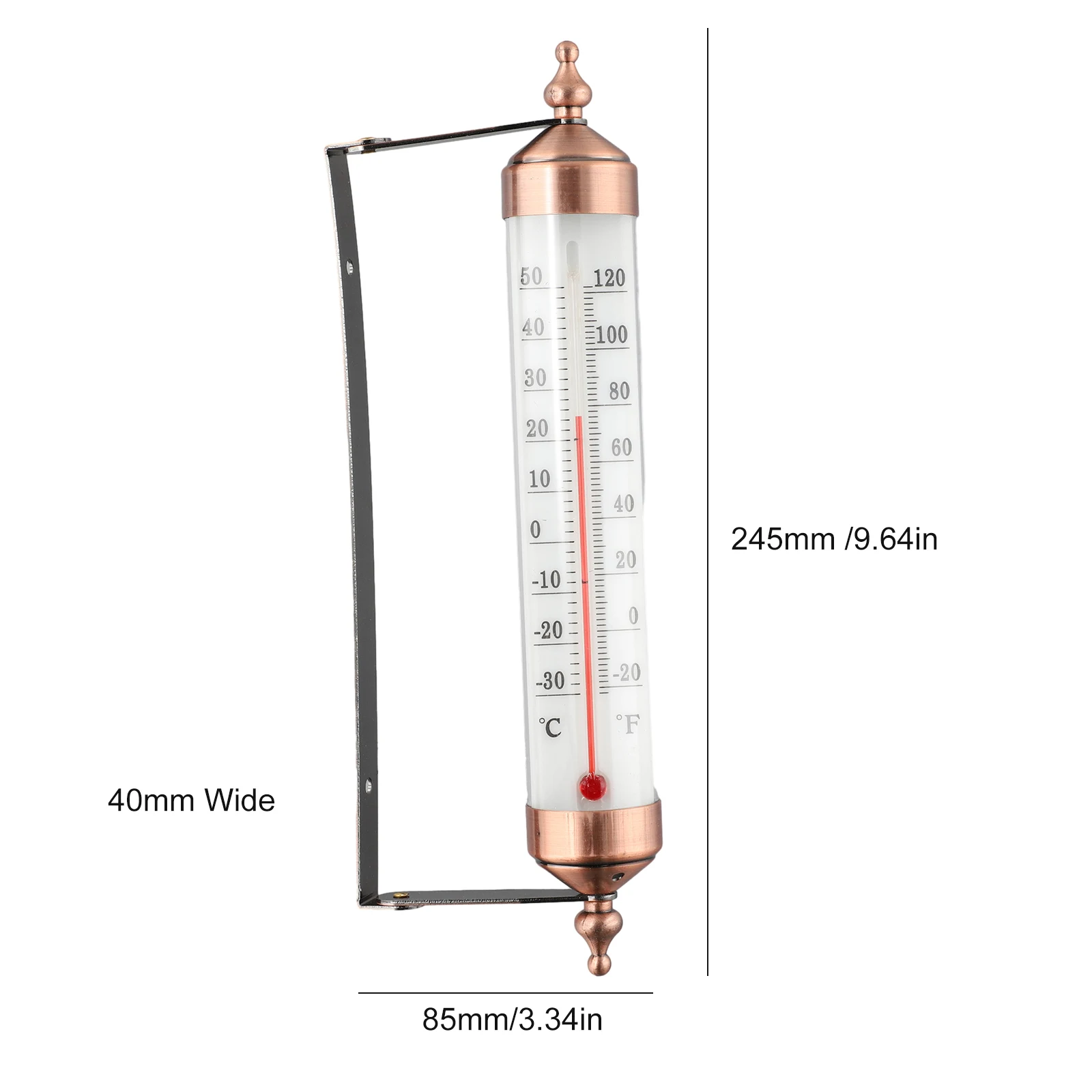 Hydrothermograph Garden Thermometer -30 To 50 C -30-50 C Sun Terrace Tools Wall Yard Accessories Measuring Outdoor Patio