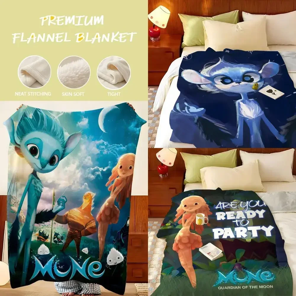 Movie M-Mune G-Guardian o-of t-the M-Moon Throw Flannel Throw Blanket, Lightweight Cozy, Durable Washable cute Cool