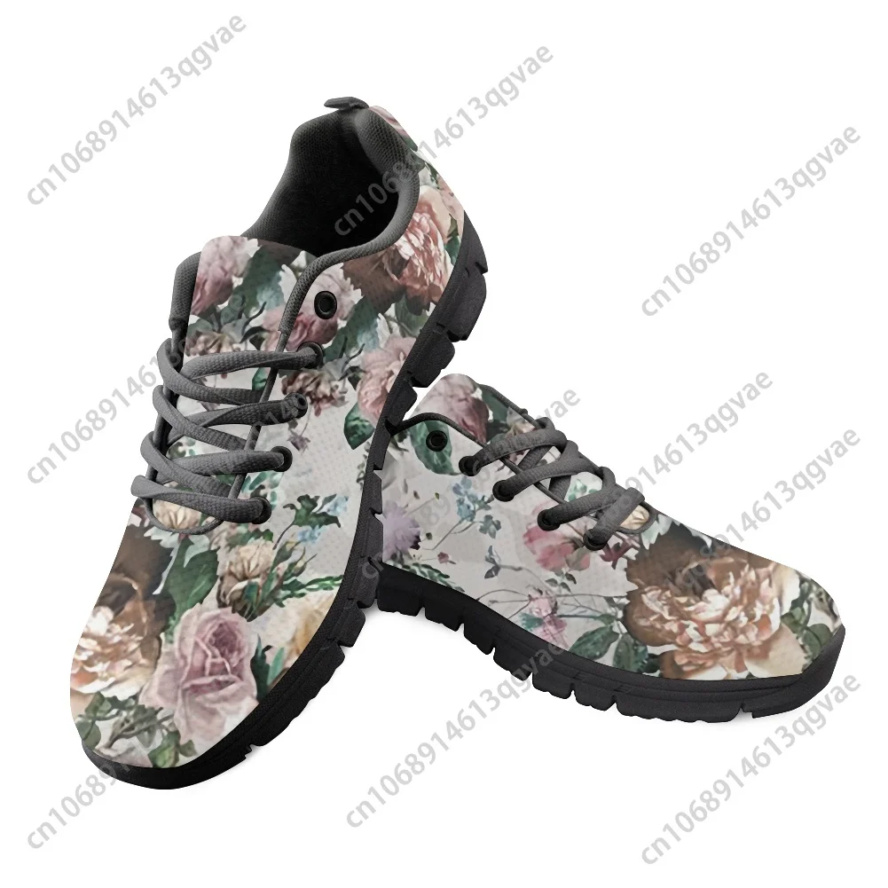 Pretty Dark Tropical Flower Print Sports Shoes Mens Womens Teenager Kids Children Sneakers Tailor-Made Shoe High Quality Couple