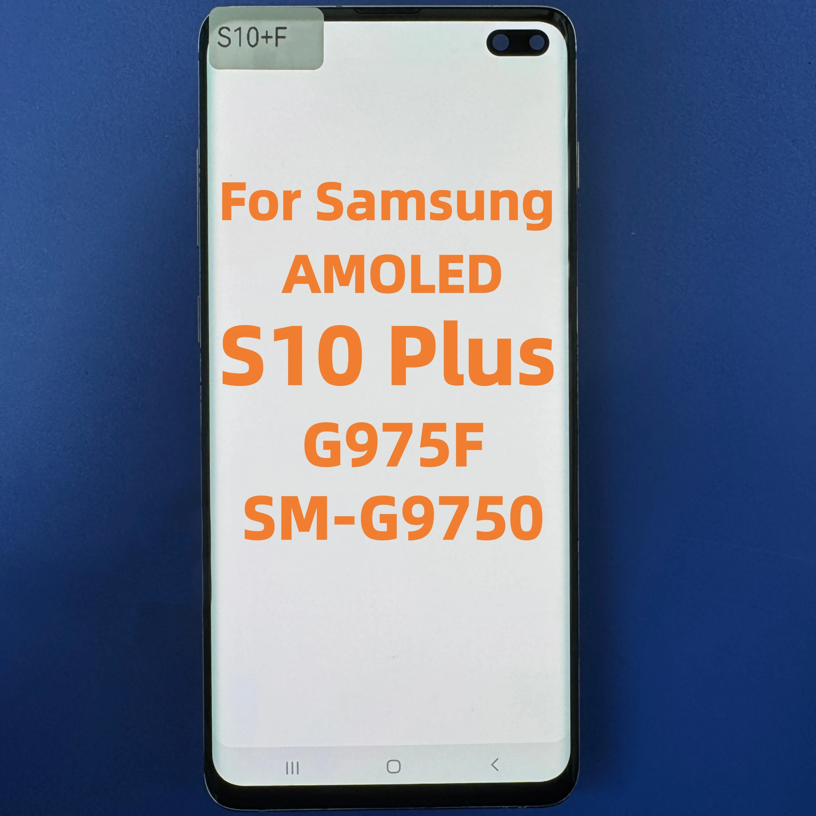 Для Samsung S10 Plus 6.4-дюймовый динамический AMOLED-дисплей с небольшими черными точками и дефектами, оригинальный полный LCD-тачскрин-дигитайзер