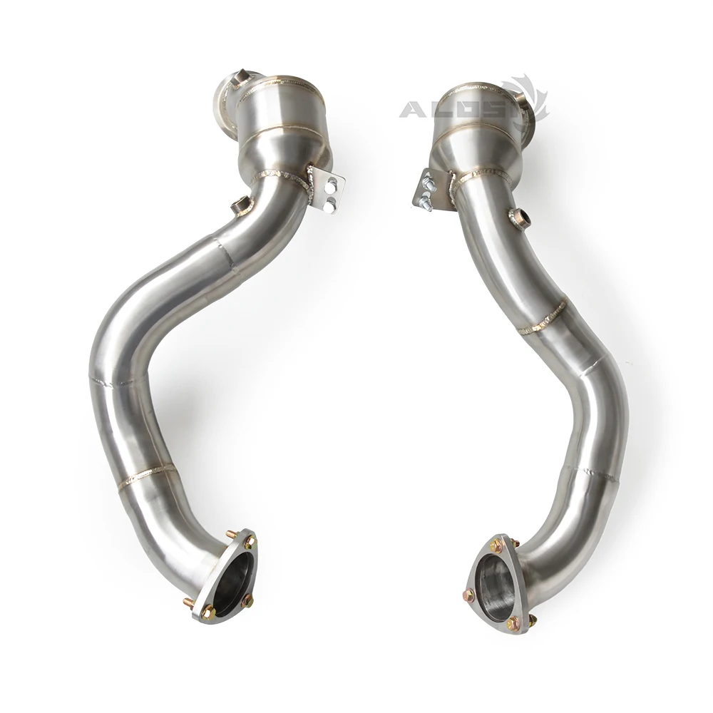 

Выпускной коллектор Alosi (даунпайп) из нержавеющей стали SS304 для Aston Martin DBX 4.0T 2019-2024, оптовая продажа