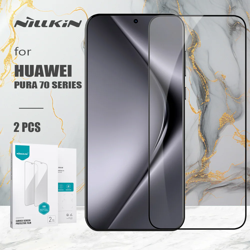 

for Huawei Pura 70 / 70 Pro / 70 Pro Plus Nillkin Impact Resistant Soft Curved Film Full Glued Screen Protector 2 PCS