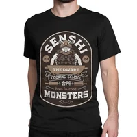 Camiseta 100% de algodón para hombre y mujer, camisa de Delicious In Dungeon, emblema escolar de cocina enano, Senshi, ropa de talla grande