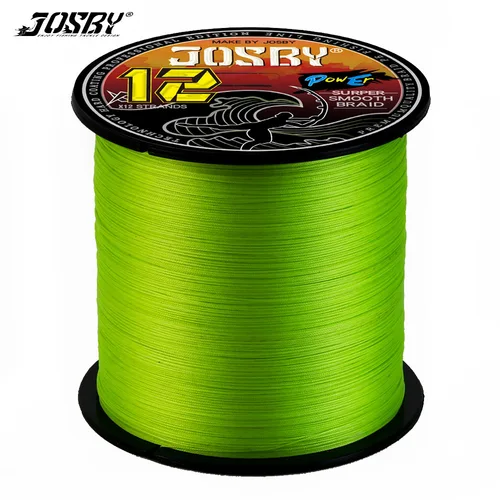 Imagen 1 del producto JOSBY-sedal de pesca trenzado de 12 hebras X12 300M 500M PE Multifilamento MaxDrag 25-120LB agua salada de alta resistencia duradero