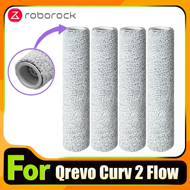 

Accessories Brush Roller for Roborock Qrevo Curv 2 Flow Robot Vacuum Cleaner Dust Bag Main Side Hepa Filter Mop Cloths Parts