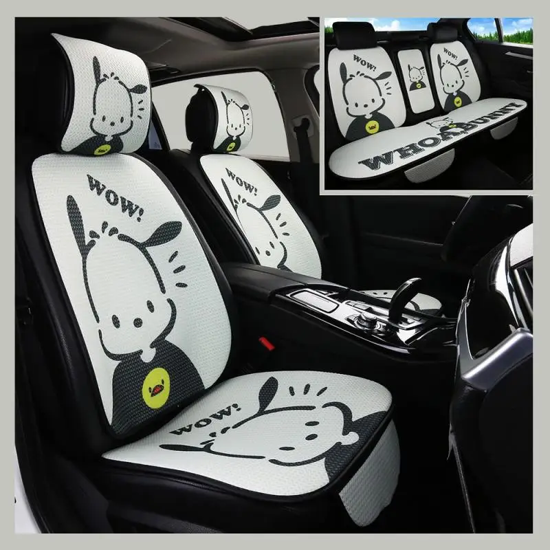 Sanrio HelloKitty Car Seat Cushion Set Cartoon Cinnamon Dog Disney Mickey Daisy Ladies Children Cute Car Interior Decoration