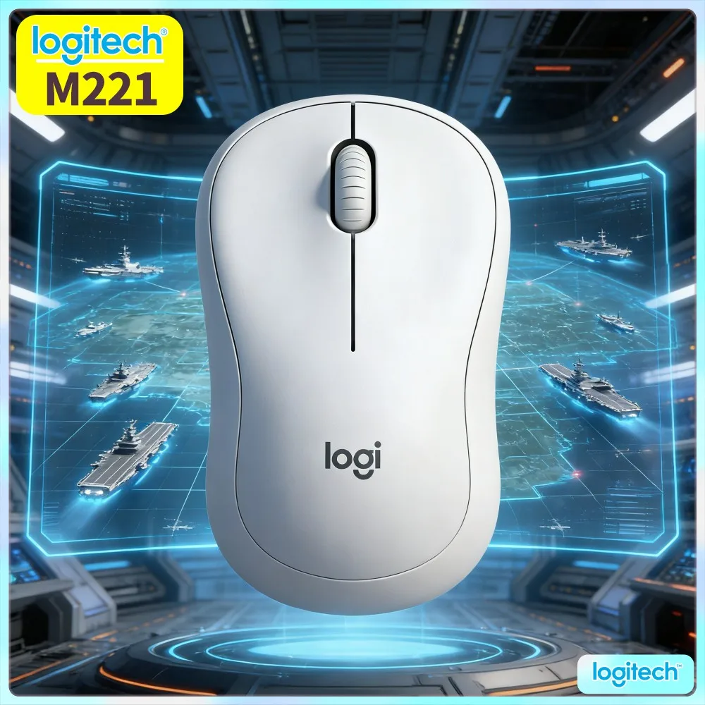 Logitech M221 Low‑Sound‑Click Mice,Stable Anti‑Interference Signal,1000DPI,Nano USB,For Win Mac Desktop Notebook Daily Work