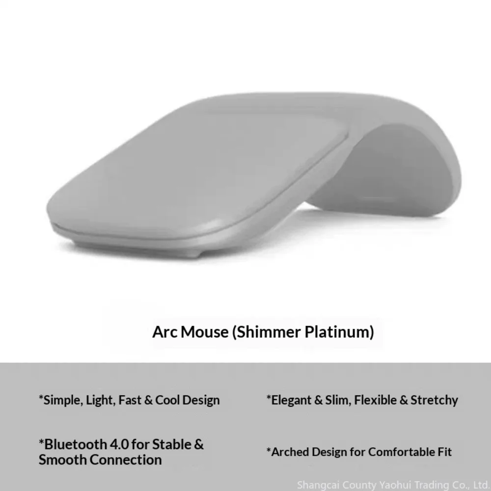 For Microsoft New ARC TOUCH Wireless Bluetooth Mouse Foldable Touch Mouse for Surface Pro 4 5 6 7 8 9 GO Series