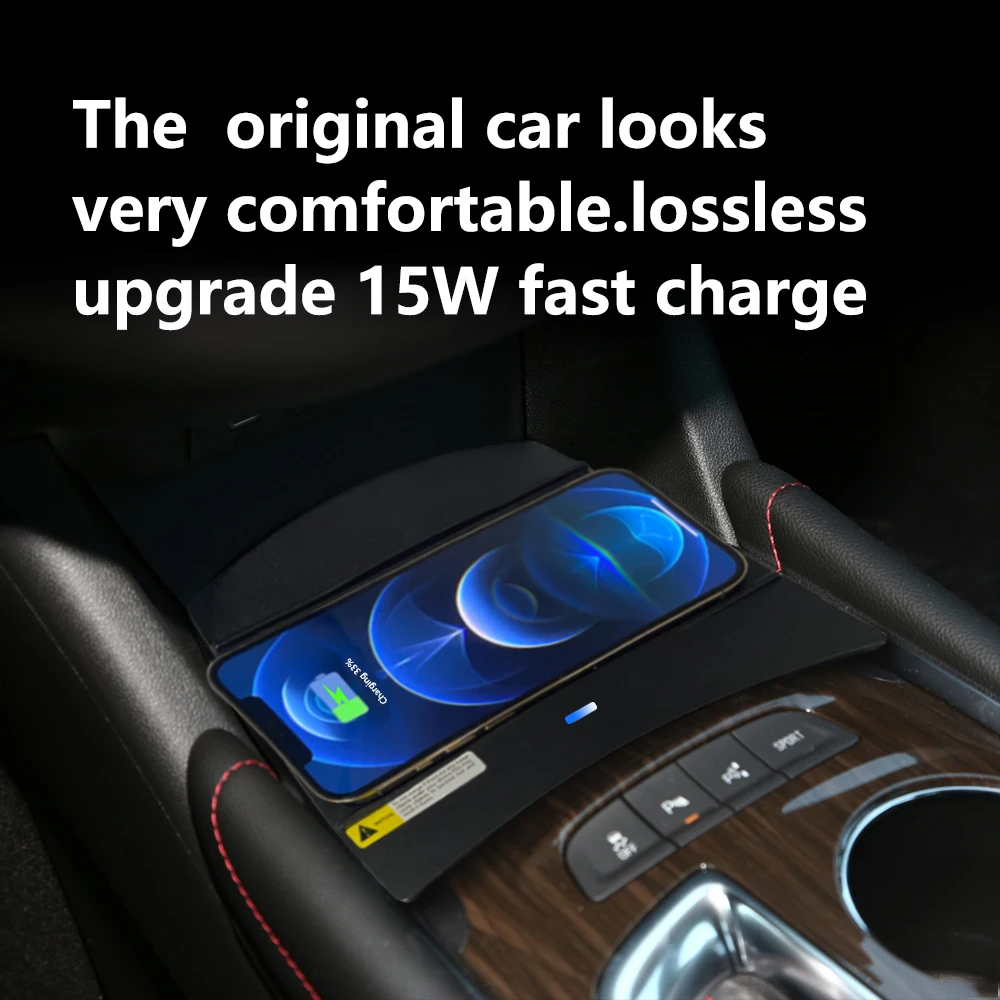Dedicated Car Wireless Charger Center Console Fast Phone Charging Panel For Chevrolet Malibu XL 2016-2021 Interior Accessories