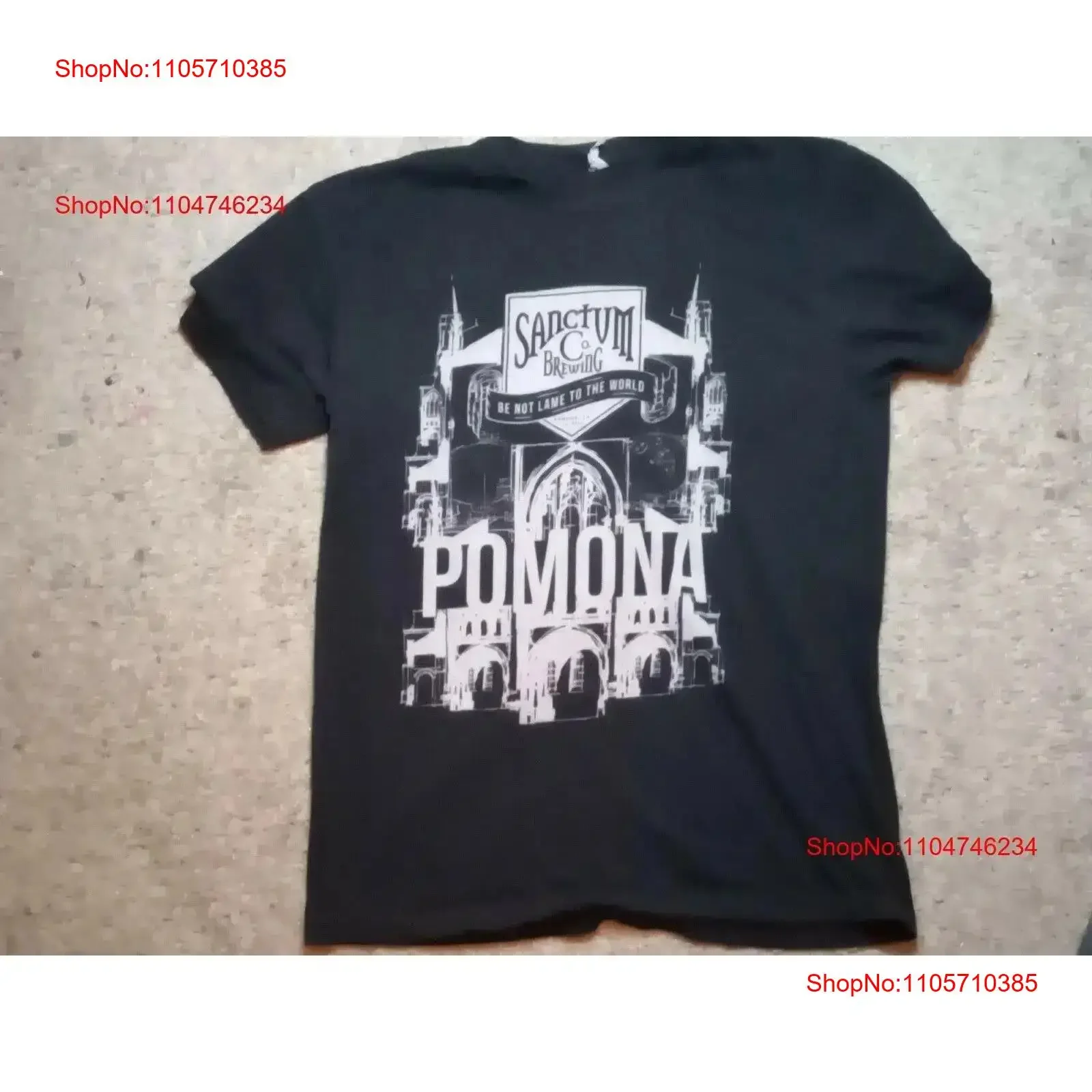 Men's Med Sanctum Brewery T Shirt Used vintage Washed graphic streetwear Stretched Casual Versatile Soft Slightly vintage