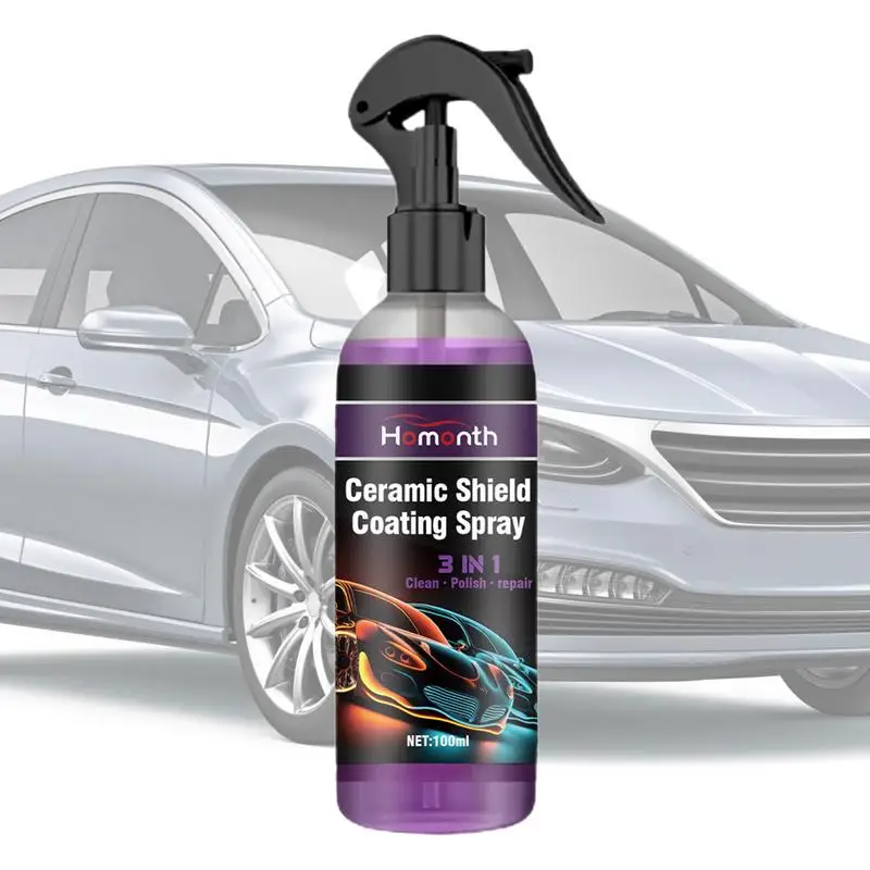 

3 In 1 Hydrophobic Cleaner Multi-Functional Coating Renewal Agent Car Coating Agent High Protection Quick Coating Spray 100ml