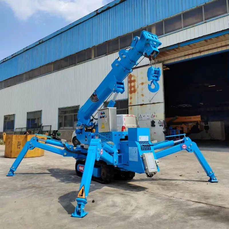 

8 Ton Mini Spider Crane with Telescopic Boom Man Basket Remote Control Low Maintenance Cost