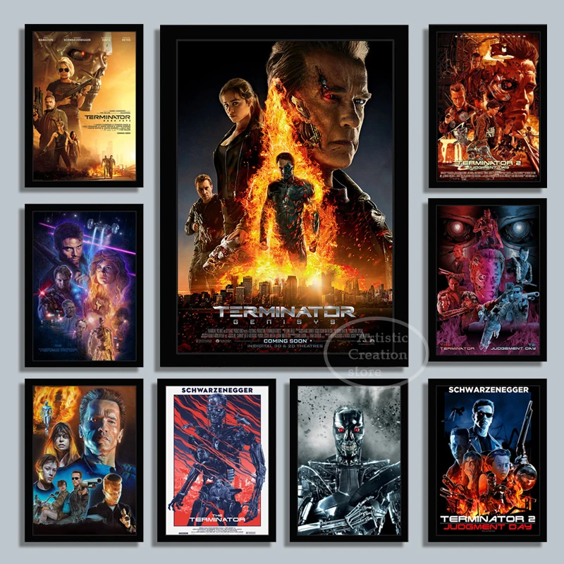 Classic Movie The Terminator Print Art Canvas Poster For Living Room Decoration Home Wall Decor Picture