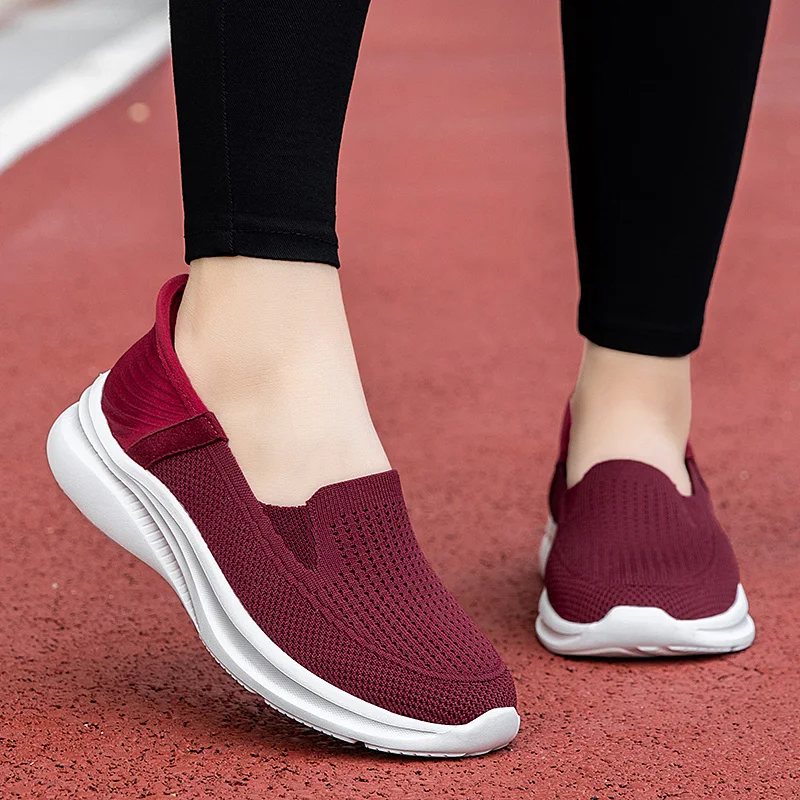 Scarpe da passeggio da donna Fitness mocassino in rete leggera sport estivi appartamenti comodi all'aperto Sneakers traspiranti sandali di grandi dimensioni 35-41