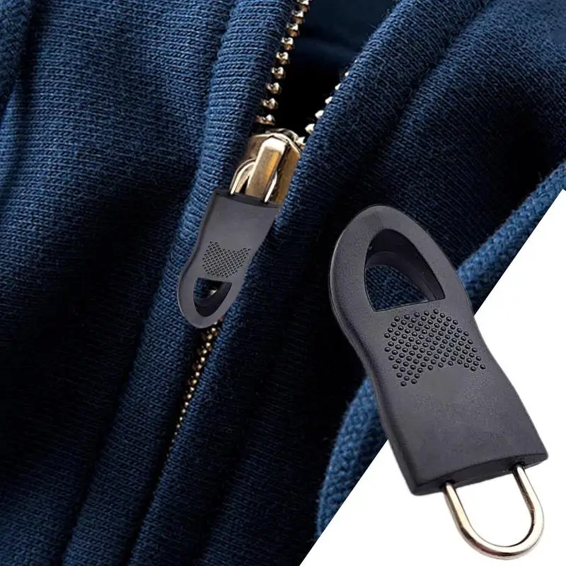 Zipper Pull Tab Replacement Zipper Pull Puller Broken Buckle Zip Cord Tab Clothing Zip Fixer Fit Rope Tag Zipper Parts