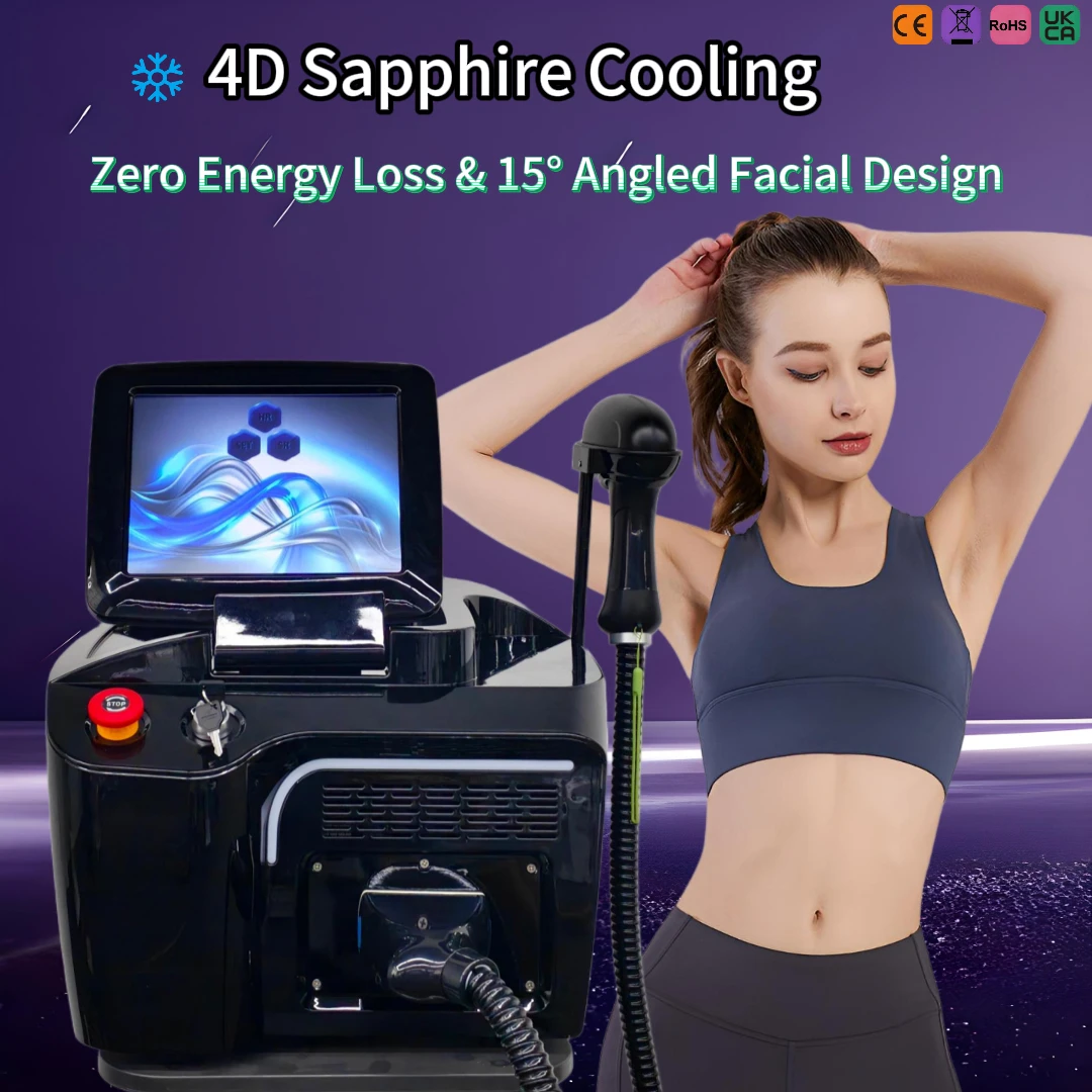 

Diode Laser Hair Removal System 755nm/808nm/940nm/1064nm Freezing Technology Painless & Permanent Dark Skin Safe Lase Best Sale