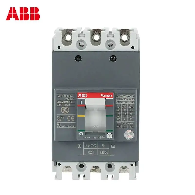 Abb Molded Case Circuit Breaker A0A100 A1B125 A2C250 A3N630 Three-Pole Air Switch Formulaa