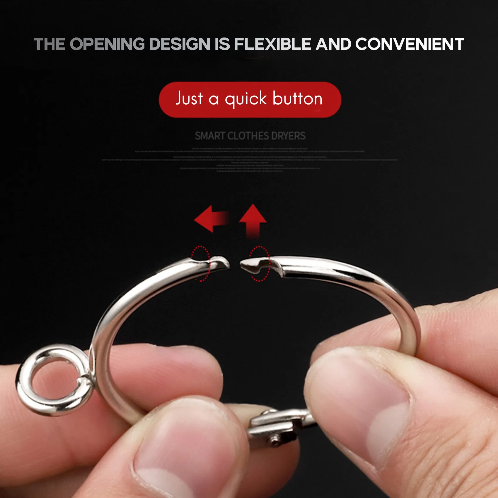 20 Pcs Openable Silver Curtain Rings Open and Close Metal Rustproof Drapery Loops with Eyelet for Hook Pins (1.5 Inch)