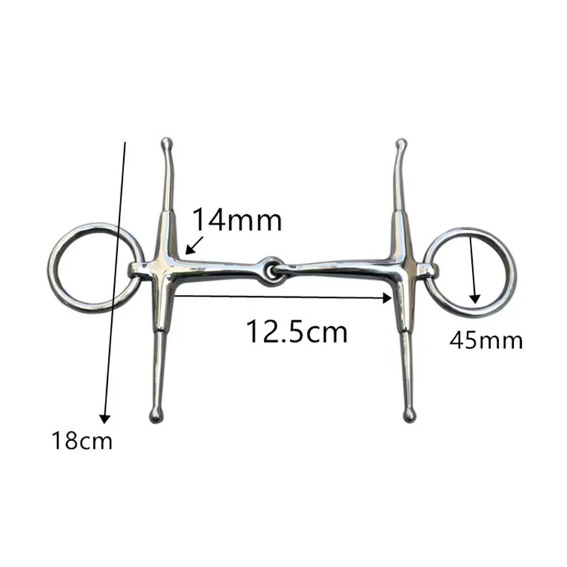 Roestvrijstalen Full Cheeg Bits Paardrijaccessoires Kwaliteit Training Bit Engelse Tack