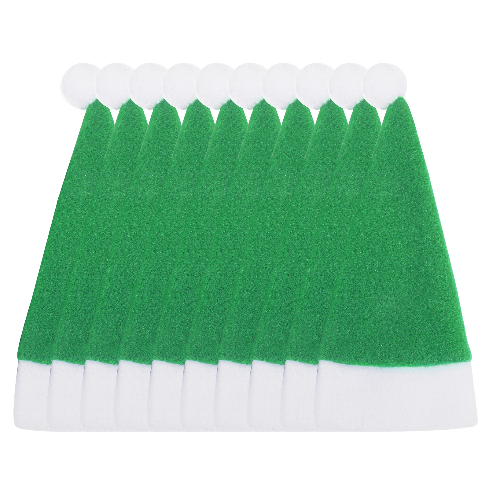 

10 pcs Christmas Hats 7x18cm Fabric Reusable Decorative Christmas Small Hats Kitchen Accessories Xmas Party Supplies