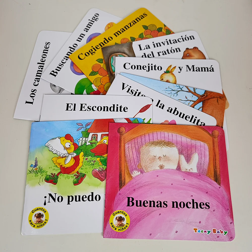 10 book Kids Spanish Montessori Early Learning Storybooks Development Picture Book Children Enlightenment Baby Books in Spanish