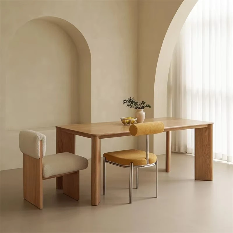 

Furniture Modern dining room furniture, rectangular natural wood frame 6 8 seater household dining table