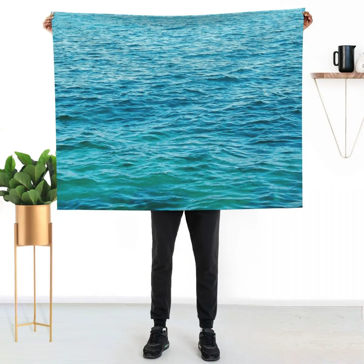 

Turquoise Ocean Throw Blanket Outdoor Soft Blanket for Picnic Beach Camping