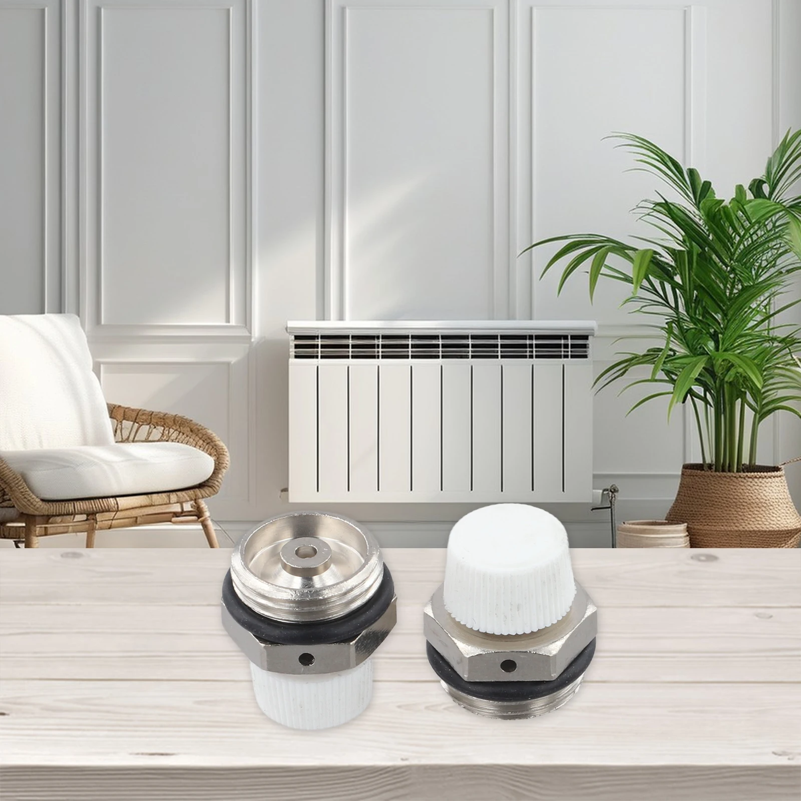 

2 шт. в упаковке для радиатора с наружной резьбой BSP, ручной вентиляционный клапан, никелированная латунь для применения для выпуска воздуха радиатора