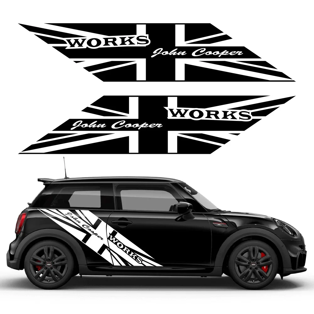 

For Mini Cooper JCW R56 R50 F56 R53 R55 R60 Car Door Side Stickers Waterproof Vinyl Film Decoration Car Exterior Accessories