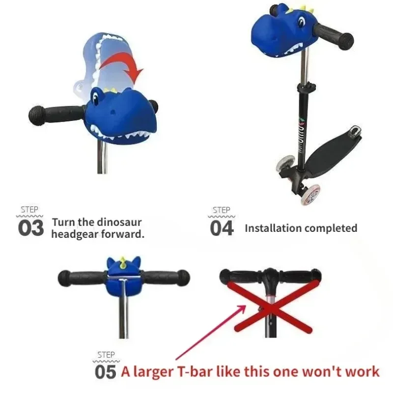 Manubrio per scooter unicorno 1PC per bambini Testa di bicicletta Cavallo giocattolo Bicicletta Scooter Accessori bici Manubrio Regali di compleanno