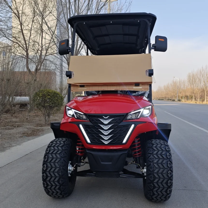 Rapid Delivery 2 4 6 Seats 5000W/7000W Sightseeing Car Pickup Buggy Car 48V/60/72V Lithium Battery Powered Electric Golf Cart