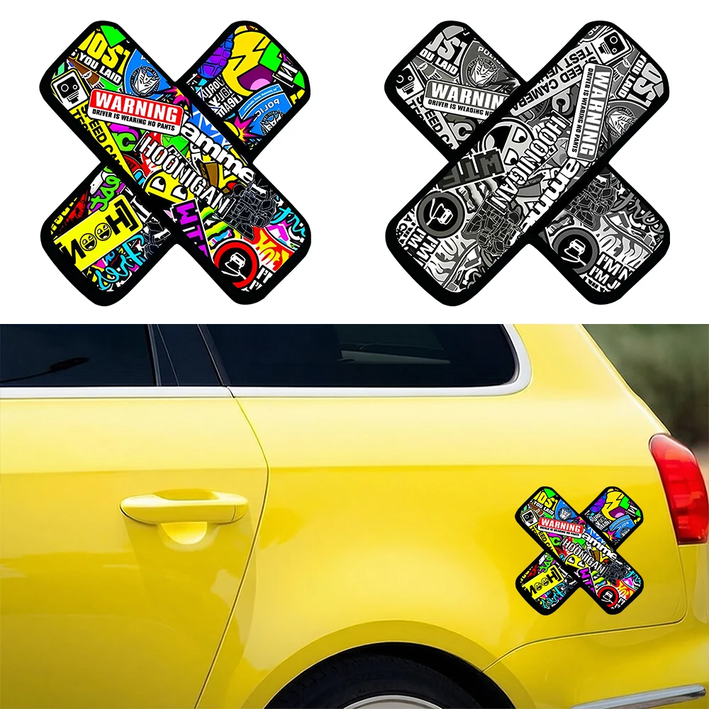 15 18 23cm Colorful Graffiti Adhesive Bandage Creative Patch To Block Scratches Vinyl Car Sticker Funny Auto Moto Decorate Decal