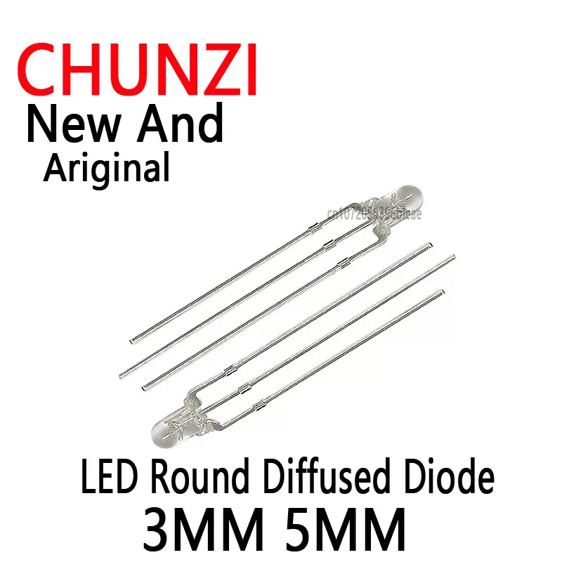 100Pcs LED Round Diffused Red &Amp; Green Two Color Common Anode Common Cathode LED Diode Light Emitting Diode Misty 3MM 5MM
