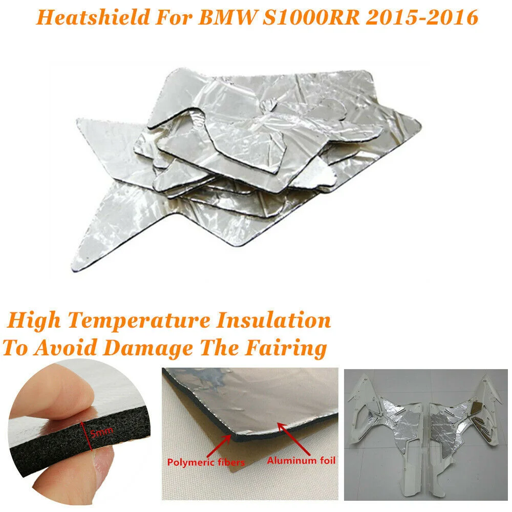 

Для BMW S1000RR S1000 RR 2015 2016, предварительно вырезанный теплозащитный экран, обтекатель, плавящая защита двигателя, изоляционная губка, аксессуары для мотоциклов