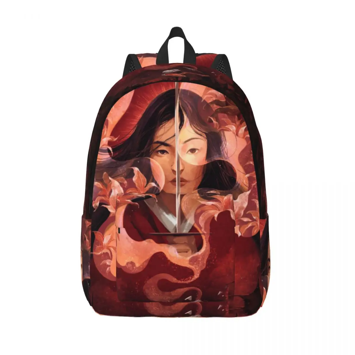 Custom Mulan Cartoon Canvas Backpacks for Women Men Waterproof College School Bag Printing Bookbags