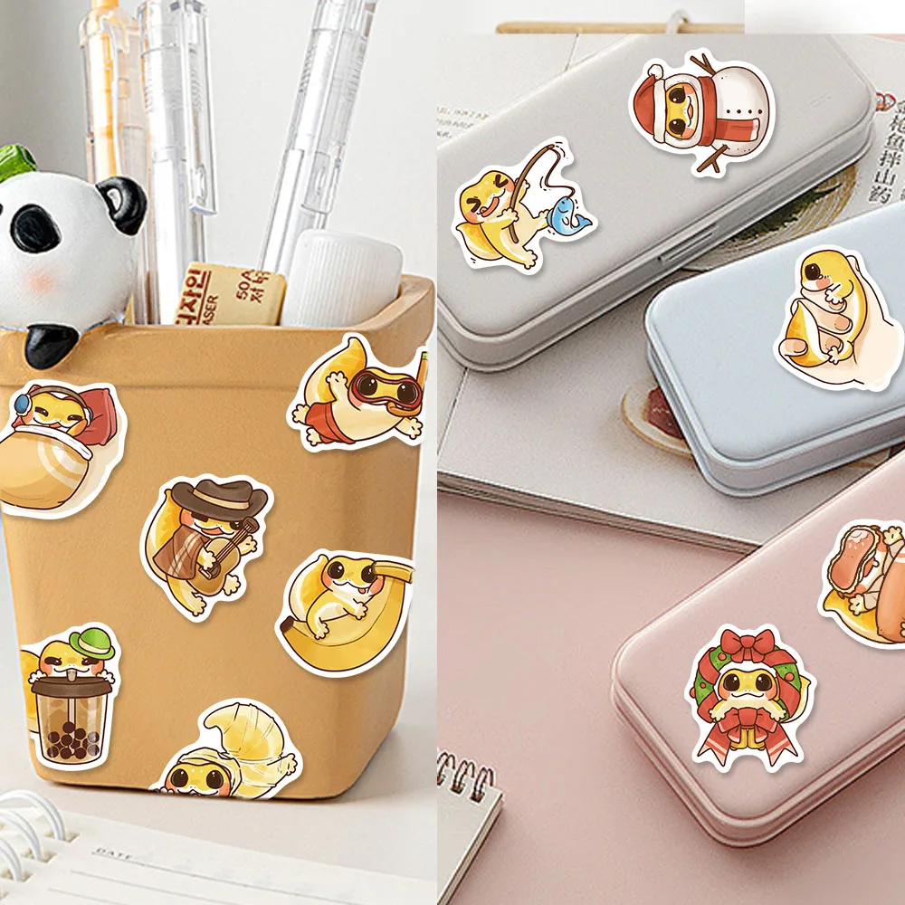 50 قطعة الكرتون لطيف الحيوانات ملصقات الشارات للهاتف سجل القصاصات الأمتعة سكيت خوذة Graffiti بها بنفسك الكتابة على الجدران ملصقات مقاومة للماء