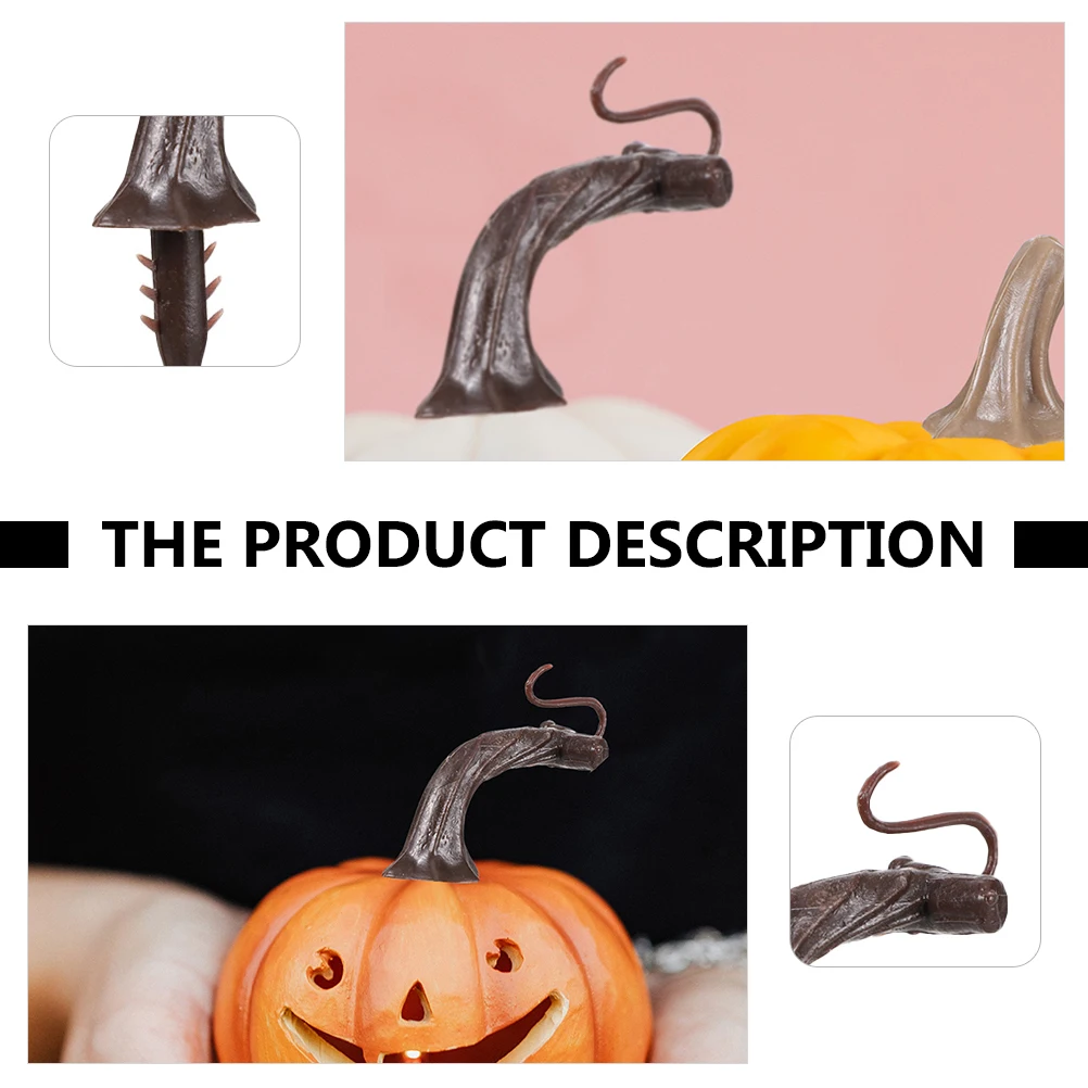 

12pcs Plastic Pumpkin H Durable DIY Foam Pumpkins Halloween Thanksgiving Harvest Accessory Craft Pumpkin Pedicle