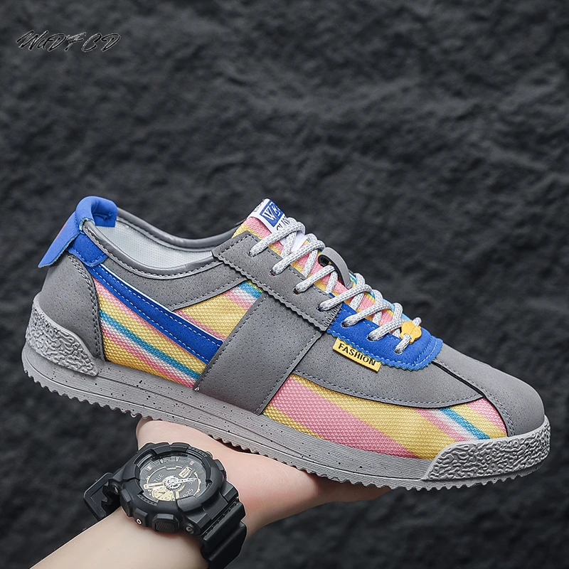 Sneakers Casual Plus Size 45 46 Men Designer Retro Running Shoes Fashion Fabric Breathable Height Increased Platform Sport Shoes image 2
