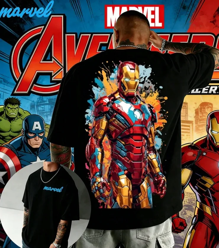 2026 The Avengers Summer Movie Men's and Women's Pure Cotton T-shirt Comfortable, Breathable, High Quality Ins Y2k