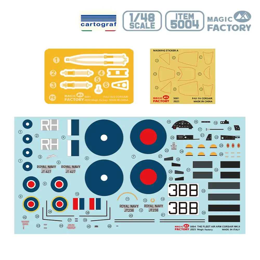 MAGIC FACTORY 5004 1/48 British Royal Navy Fleet Air Arm Corsair Mk.II เครื่องบินประกอบพลาสติกชุด