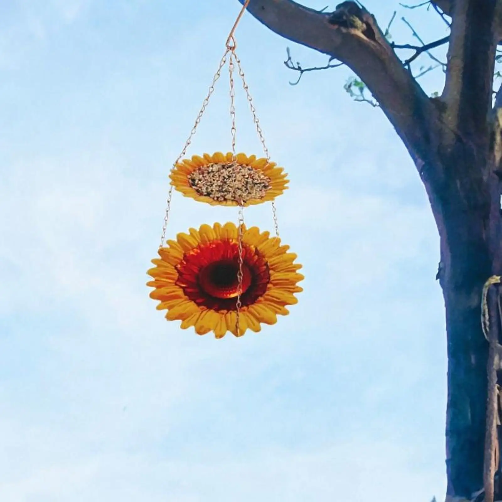 Conteneur de nourriture pour oiseaux en forme de mangeoire, adapté pour la maison, l'extérieur, le balcon